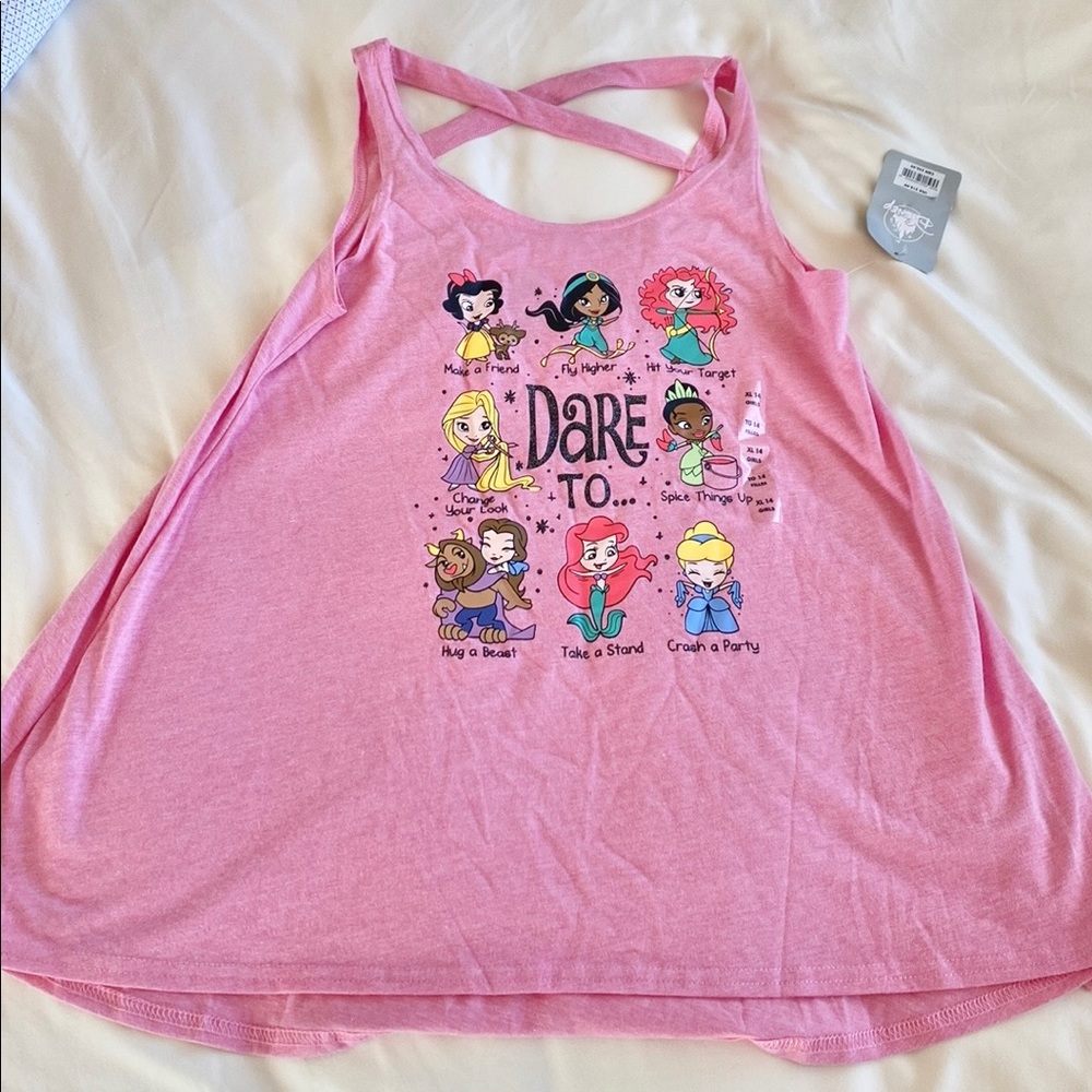 Disney NWT pink girls 12-14 or adult small princess tank